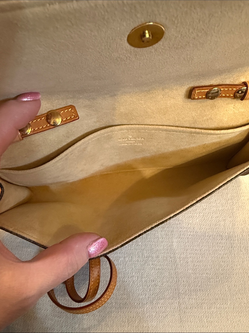 PRISTINE Louis Vuitton Brown Monogram Pochette Twin GM Vintage - Picture 6 of 16